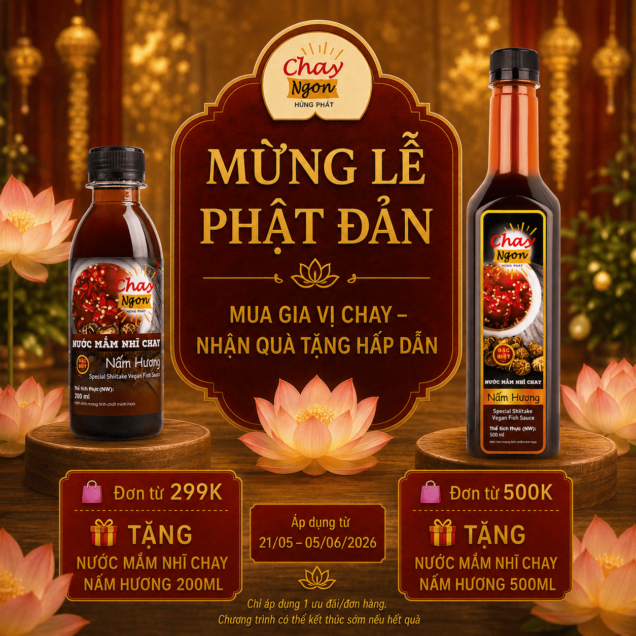 Mua Gia Vị Chay Tháng 5 Nhận Quà Từ Chay Ngon Hùng Phát