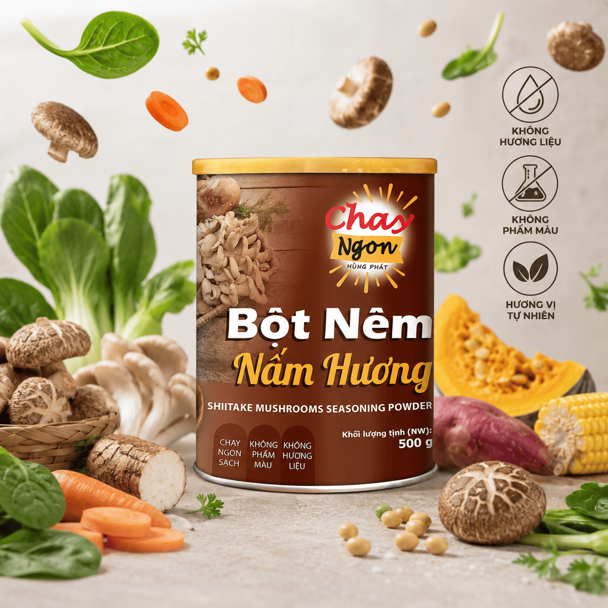 3 Công Thức Món Chay Dễ Làm Với Bột Nêm Chay Nấm Hương