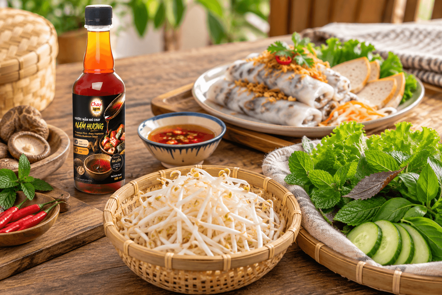Bánh Cuốn Chay Ăn Với Gì? Gợi Ý Phần Ăn Đủ Vị Cho 3–4 Người