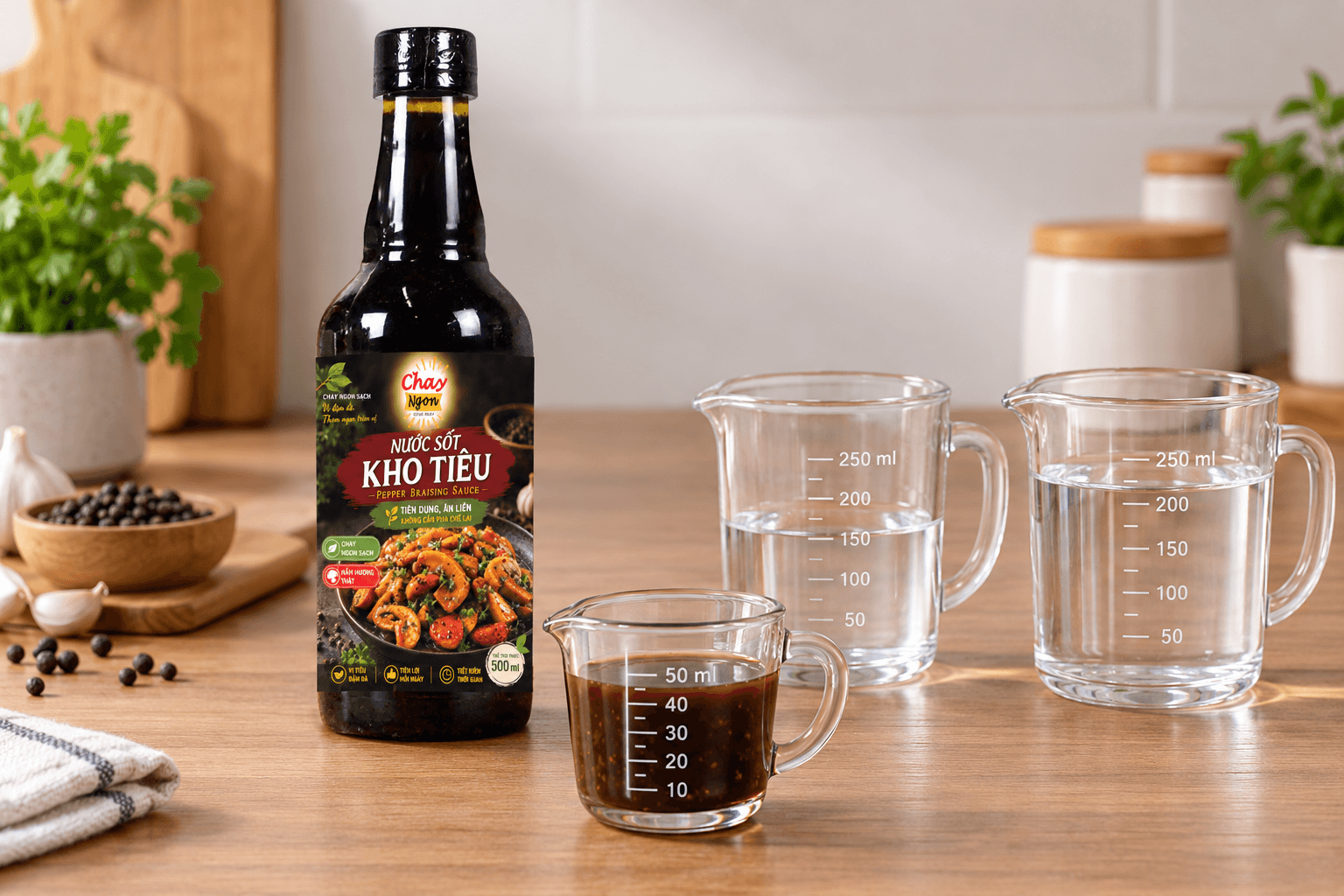 Sốt Kho Tiêu Pha Bao Nhiêu Nước? Tỷ Lệ 1:2 Và 1:3