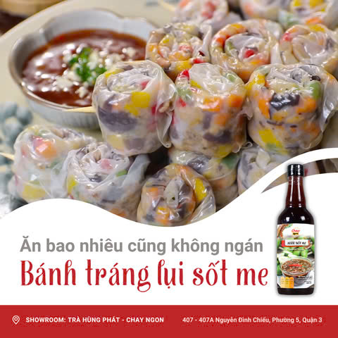 Đổi vị chay ngon với công thức Bánh Tráng Lụi Sốt Me đơn giản