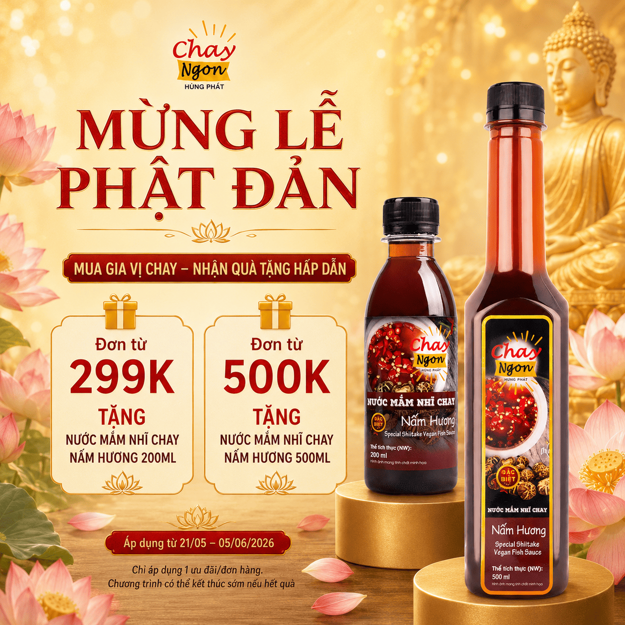 Ưu Đãi Gia Vị Chay Hùng Phát Mừng Lễ Phật Đản