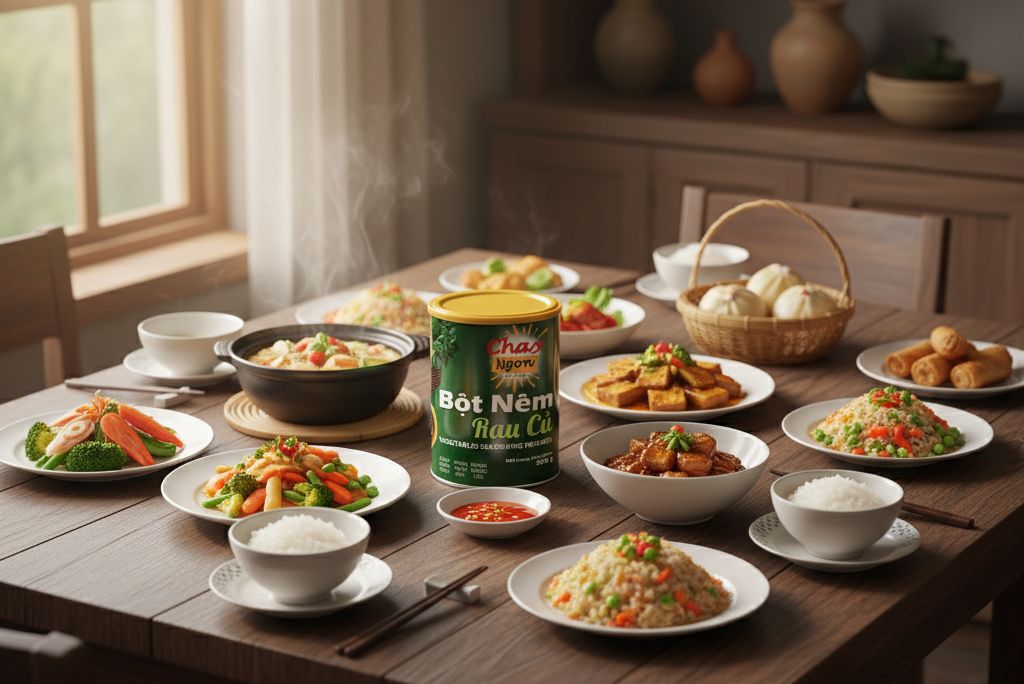 Ẩm Thực Chay Việt – Đậm Đà Từ Thiên Nhiên Cùng Bột Nêm Rau Củ Chay Ngon Hùng Phát