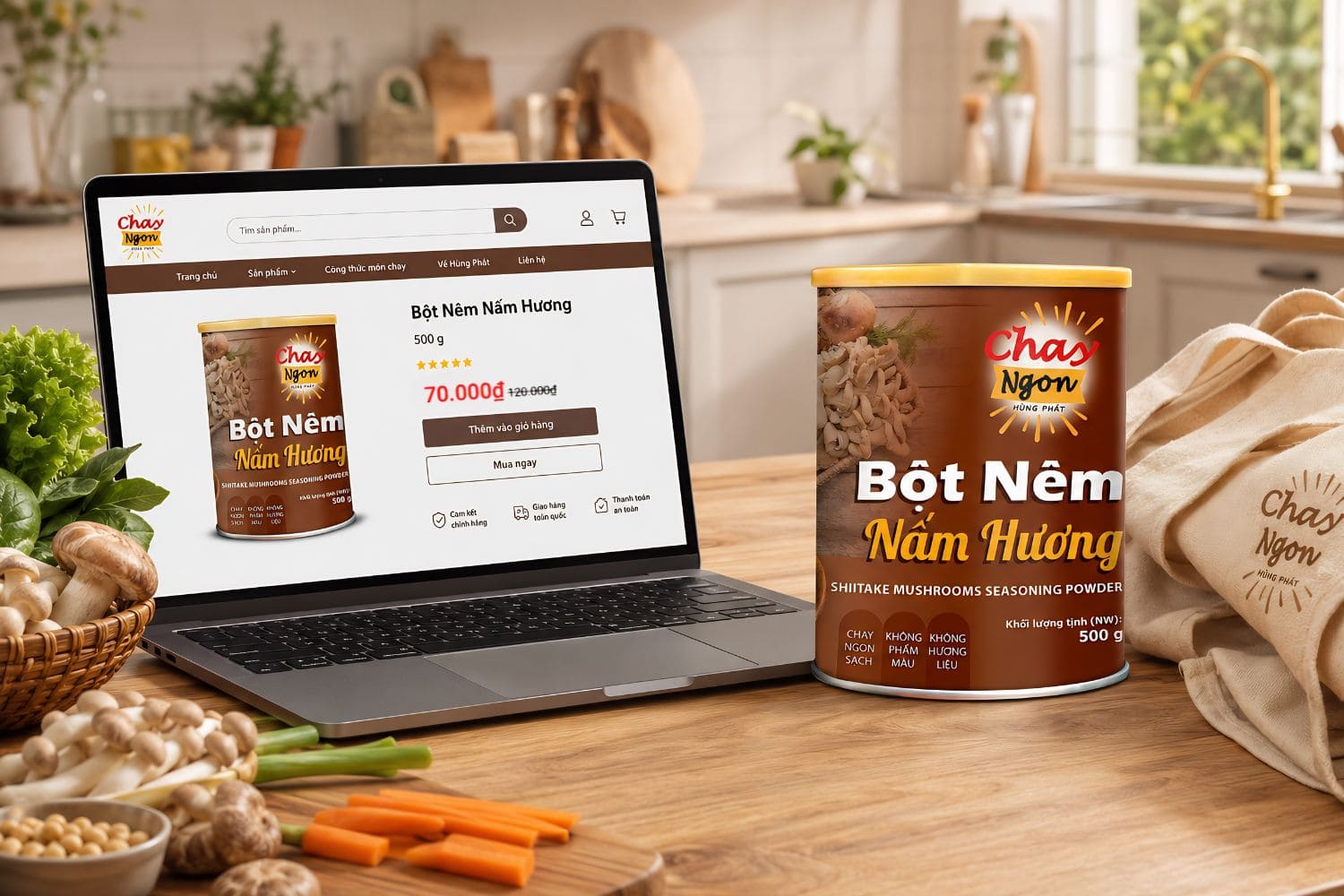 Mua Bột Nêm Chay Nấm Hương Chính Hãng