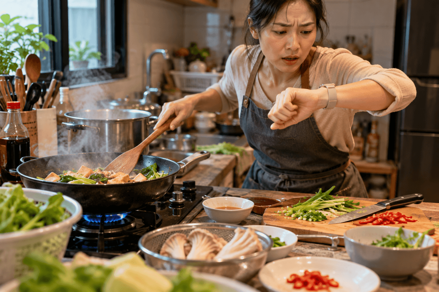 Tối Nay Chỉ Còn 30 Phút, Nên Bắt Đầu Bữa Cơm Từ Đâu?