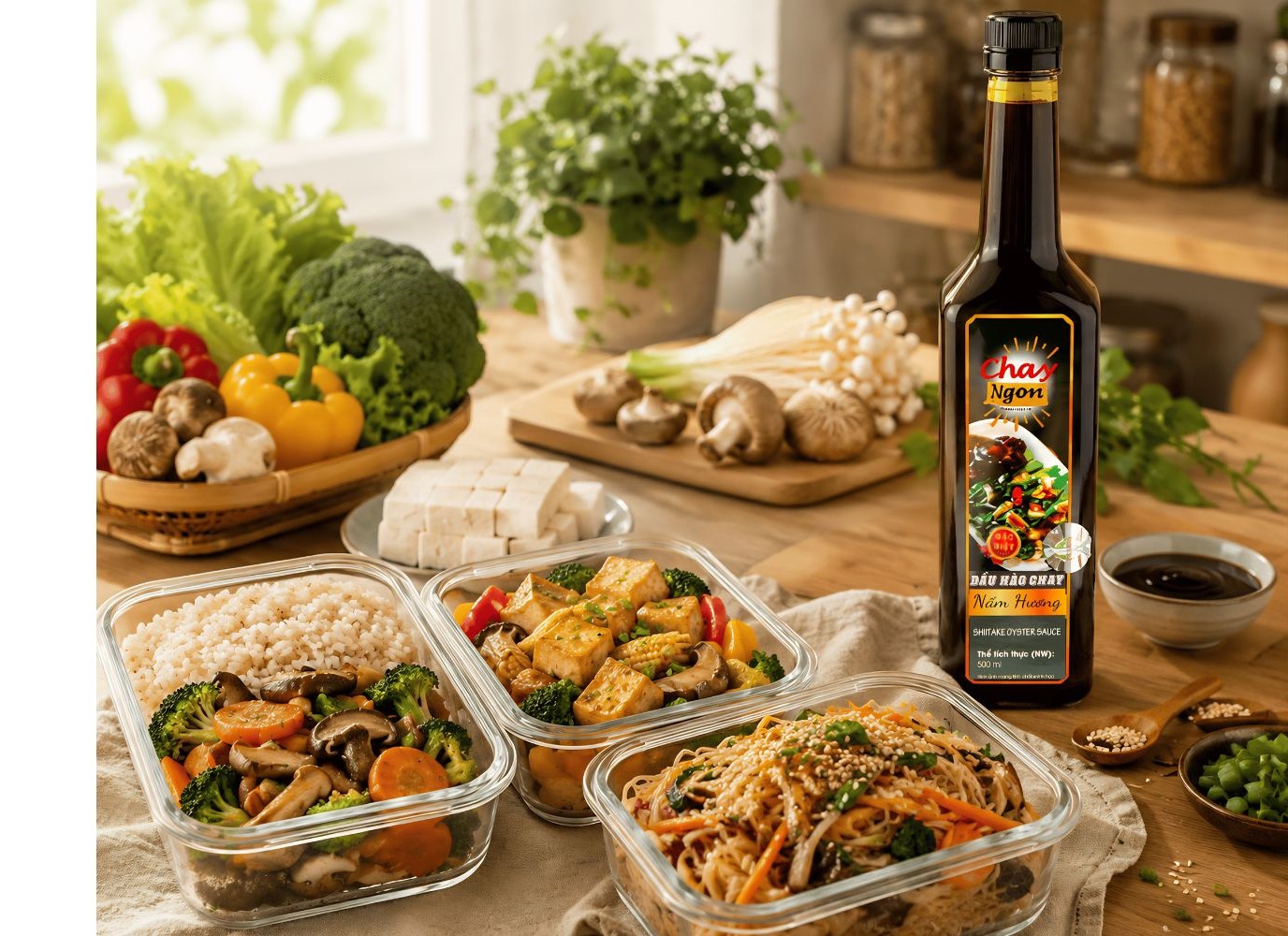 Meal Prep Món Chay Với Dầu Hào Chay Cho Người Bận Rộn
