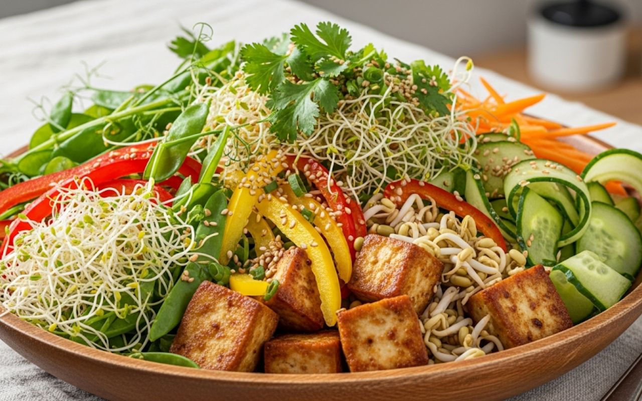 Salad Đậu Hũ Rau Mầm: Món Ăn Lành Mạnh Cho Cơ Thể Khỏe Mạnh