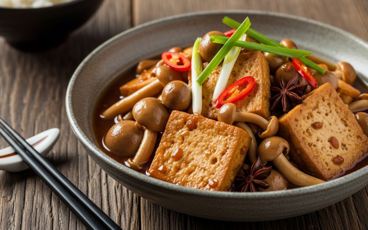 Đậu Hũ Kho Nấm Rơm – Đậm Đà, Dễ Làm Bữa Cơm