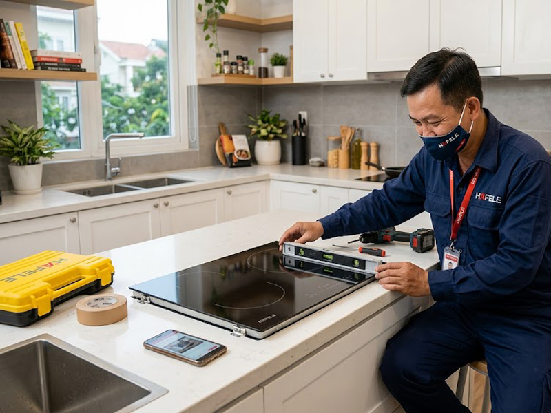 Biểu phí lắp đặt bếp điện từ Hafele