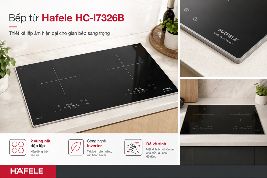 Bếp từ 2 vùng nấu Hafele HC-I7326B chính hãng