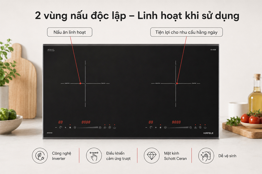 Bếp từ Hafele HC-I7365B thương hiệu Đức sản xuất tại Malaysia
