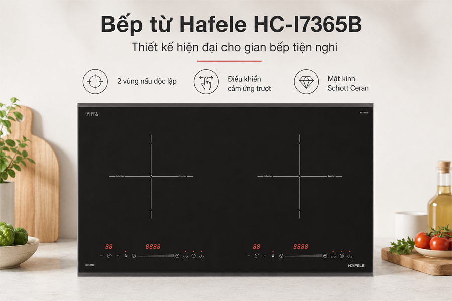 Bếp từ 2 vùng nấu Hafele HC-I7365B chính hãng