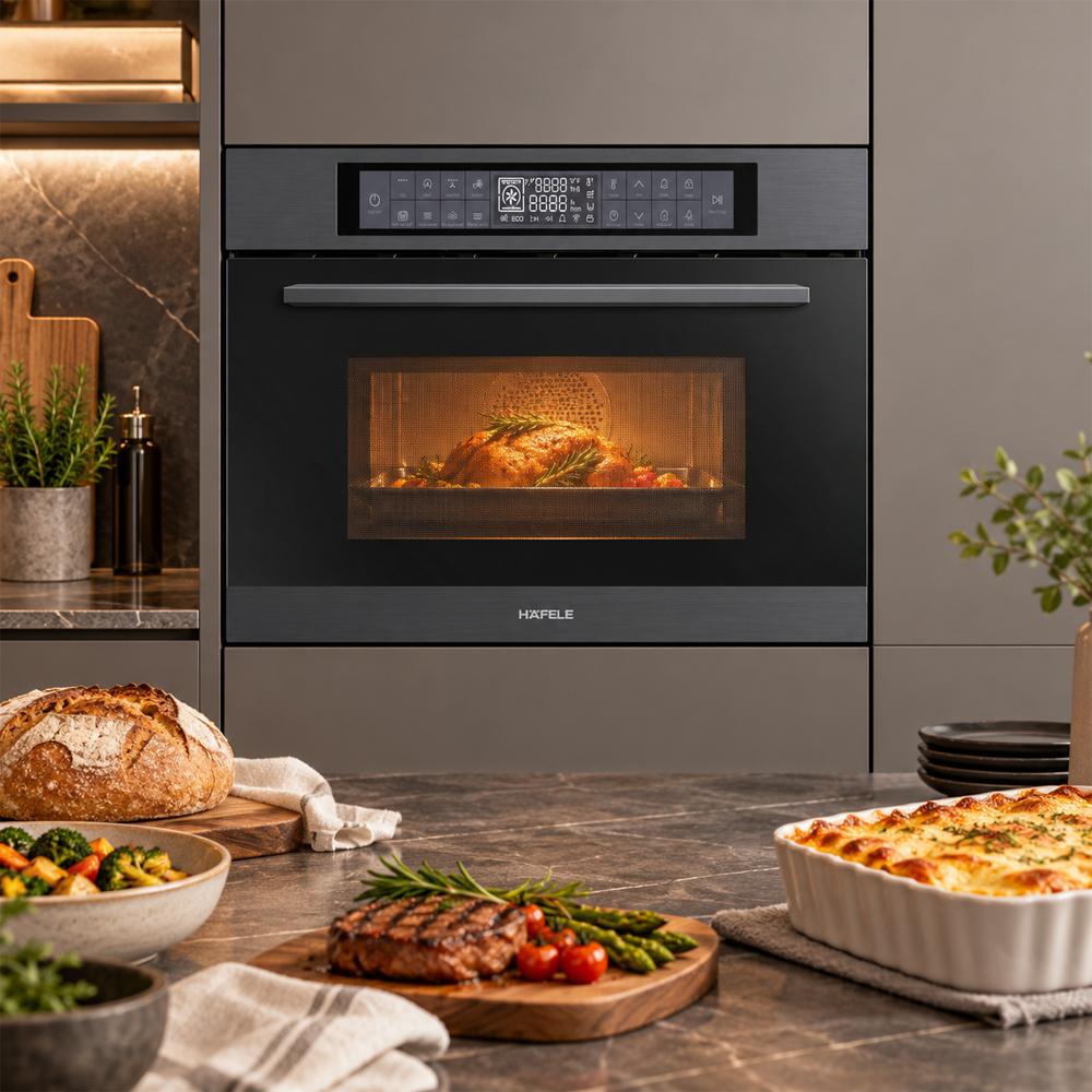 Khả năng kết hợp vi sóng, nướng và nướng đối lưu của Häfele HC-MWO381B