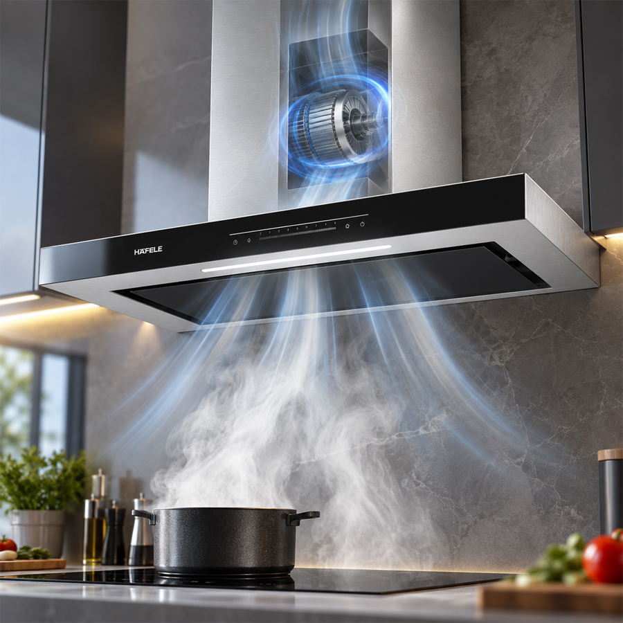 Công suất hút 750 m3/h và động cơ BLDC Inverter của máy hút mùi Häfele HC-W705B