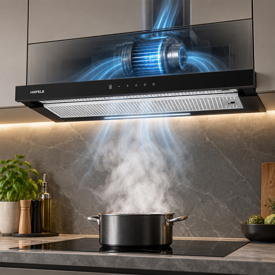 Công suất hút 750 m3/h và động cơ BLDC Inverter của máy hút mùi Häfele HC-H7032TB