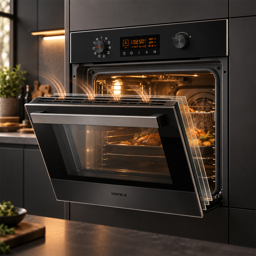 Cửa kính toàn phần 3 lớp cách nhiệt có thông gió của Häfele HO-KT60A9