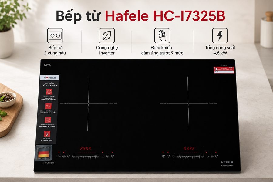 Bếp từ 2 vùng nấu Hafele HC-I7325B chính hãng