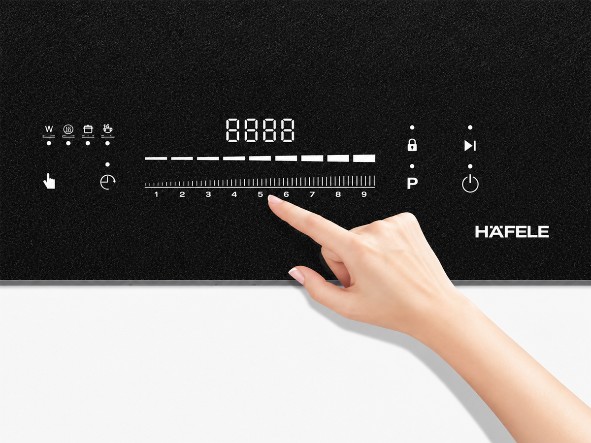 Điều khiển cảm ứng trượt 9 mức và LED trắng của bếp Häfele HC-I73246B