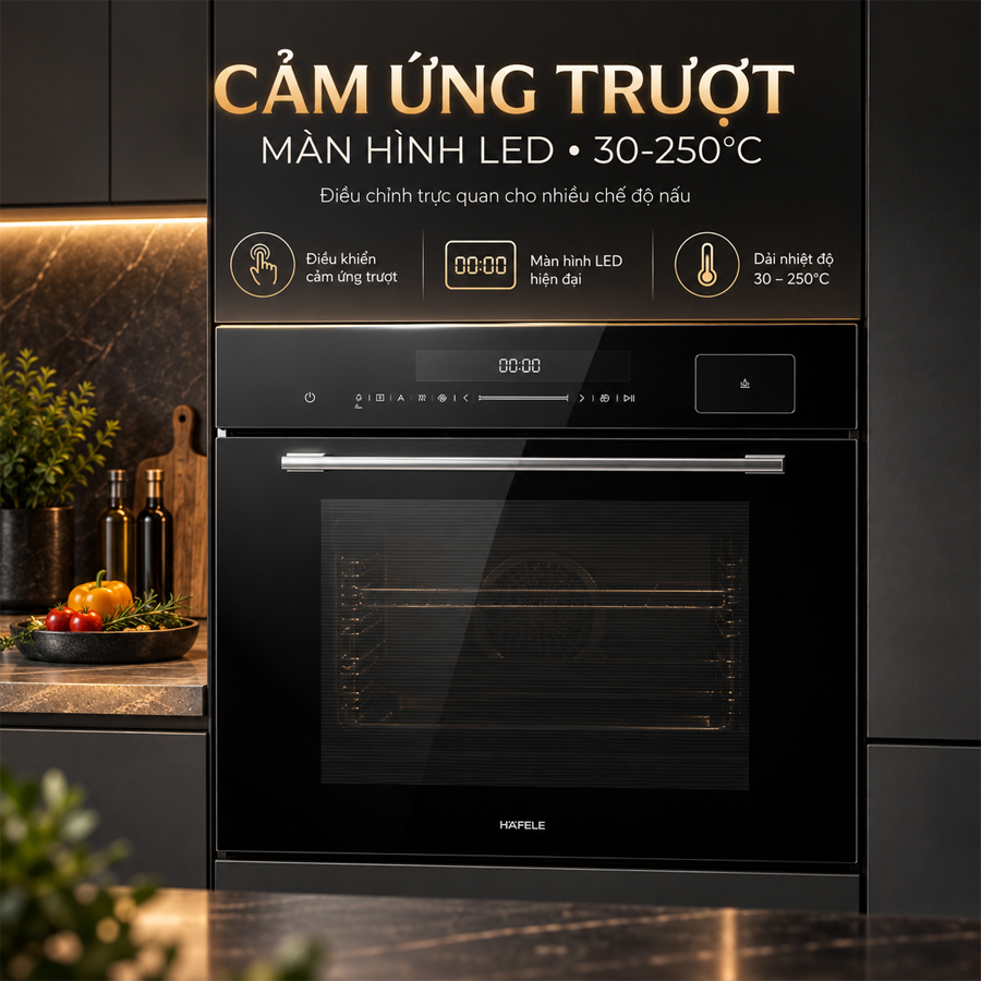 Điều khiển cảm ứng trượt và màn hình LED của Häfele HSO-8T72A
