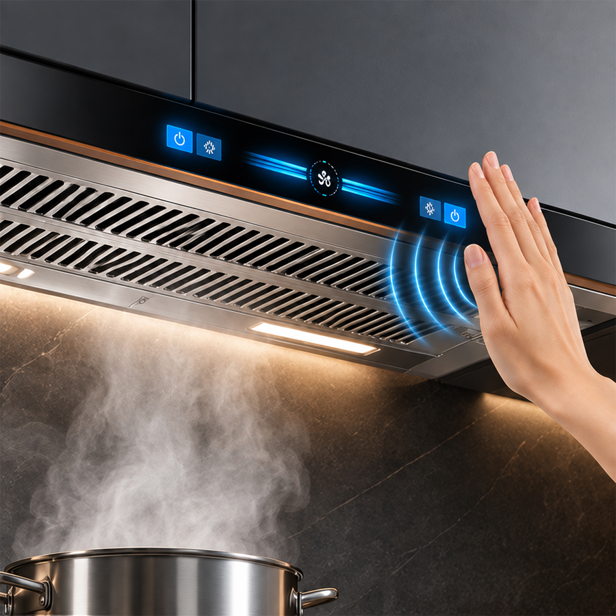Điều khiển cảm ứng và cảm biến cử chỉ của máy hút mùi âm tủ Häfele HC-H706BS
