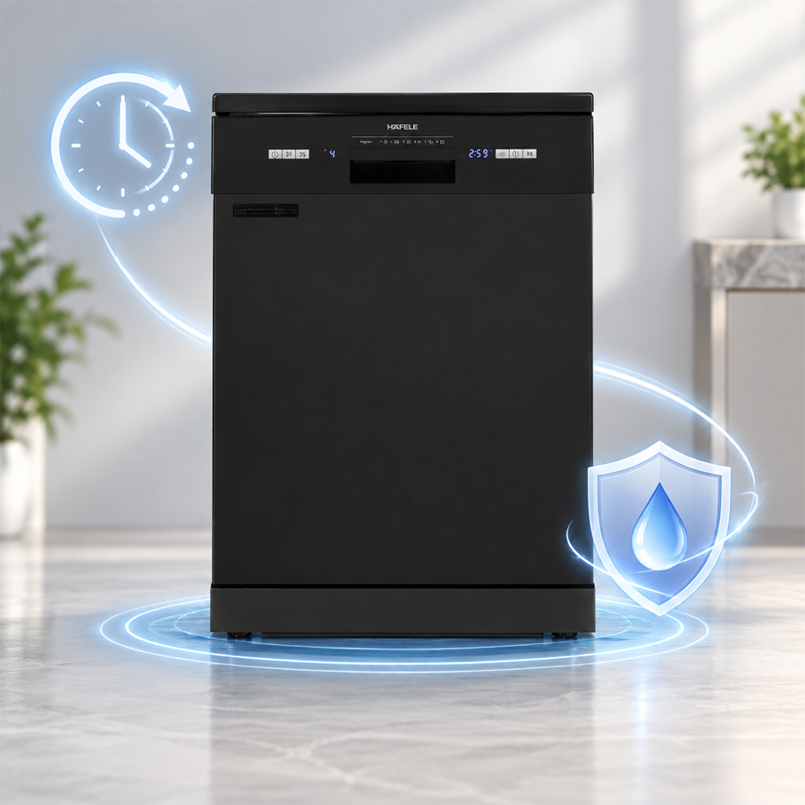 Hệ thống cấp thoát nước và bảo vệ chống tràn của máy rửa chén Häfele HDW-F601B