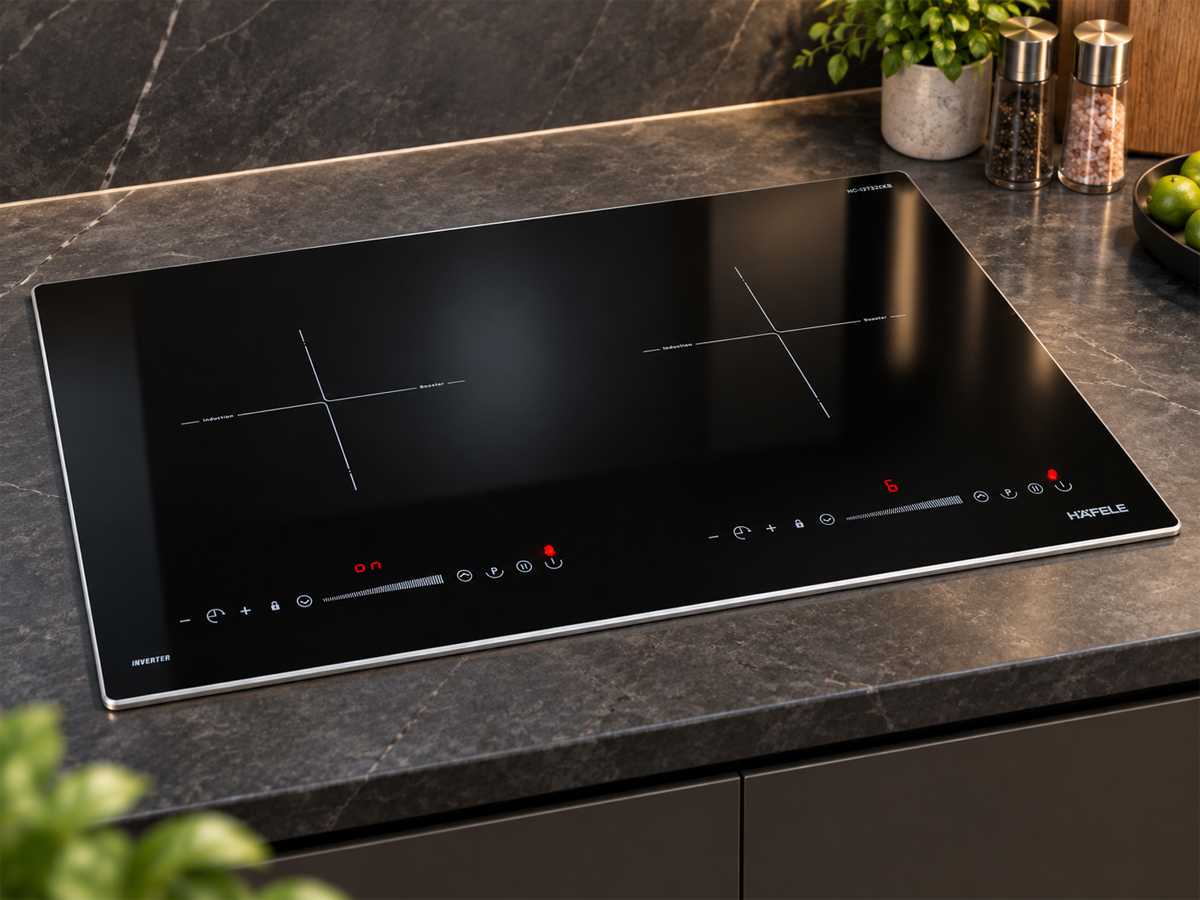 Mặt kính Kanger và viền hợp kim nhôm của bếp từ Häfele HC-I3732KB