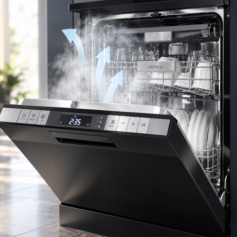 Tự động mở cửa cuối chu trình của máy rửa chén Häfele HDW-F602TB