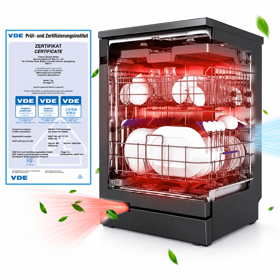 Sấy Turbo Air Pro kết hợp UV của máy rửa chén Häfele HDW-T5532B