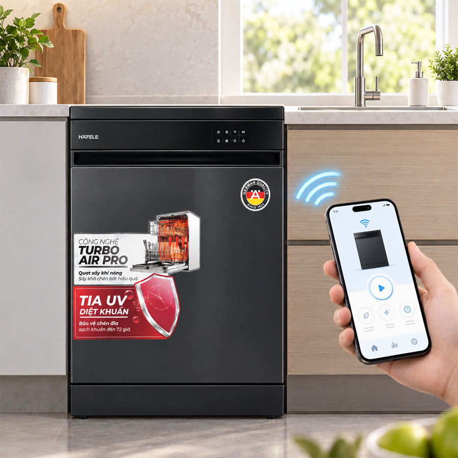 Kết nối WiFi và ứng dụng Häfele Smart Living trên máy rửa chén HDW-F6072B