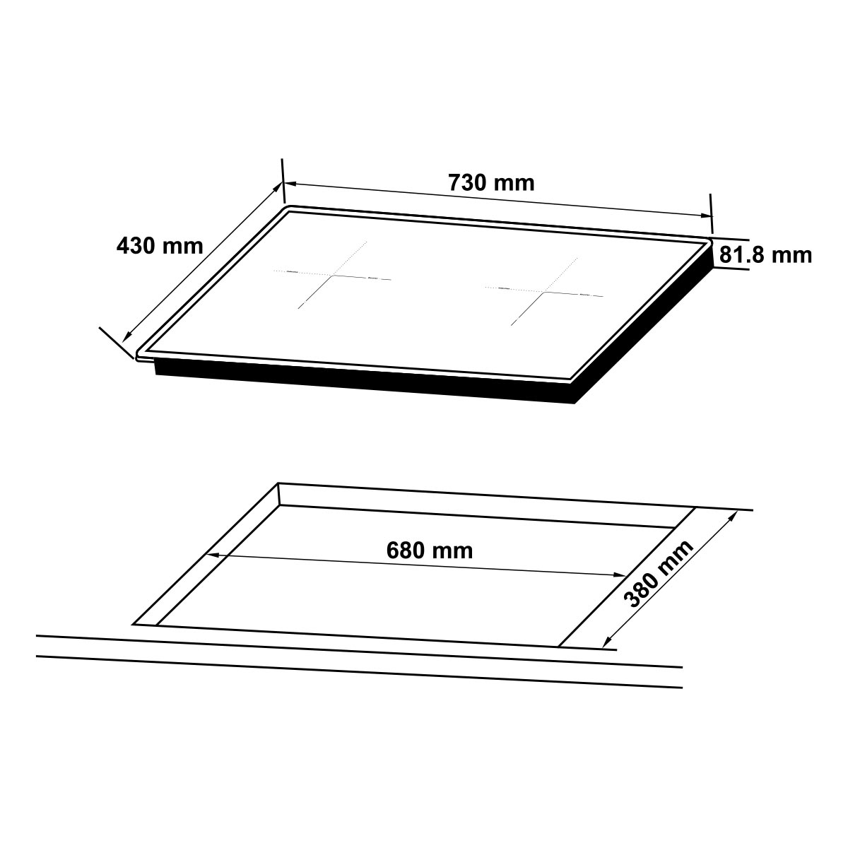 Bếp Từ Âm 2 Vùng Nấu HC-I7365B Hafele 536.61.365