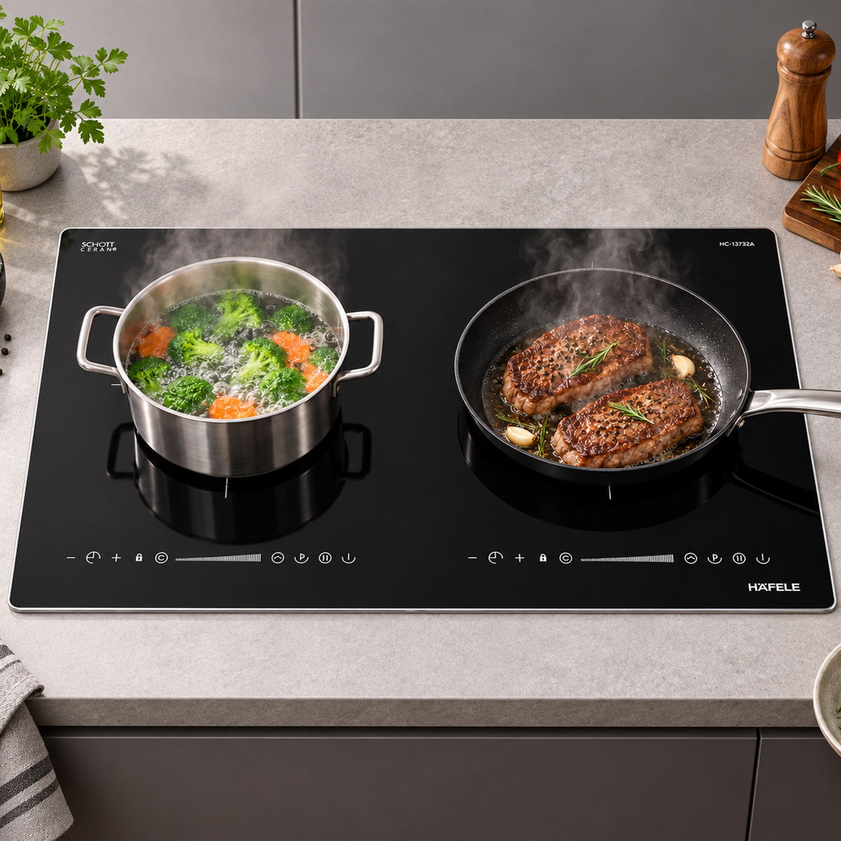 Bếp Từ Âm 2 Vùng Nấu Hafele HC-I3732A