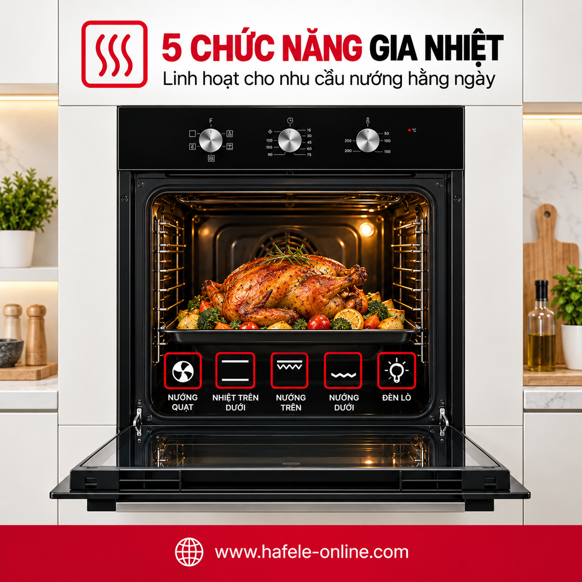 Lò Nướng Âm Tủ Hafele HO-2K65A