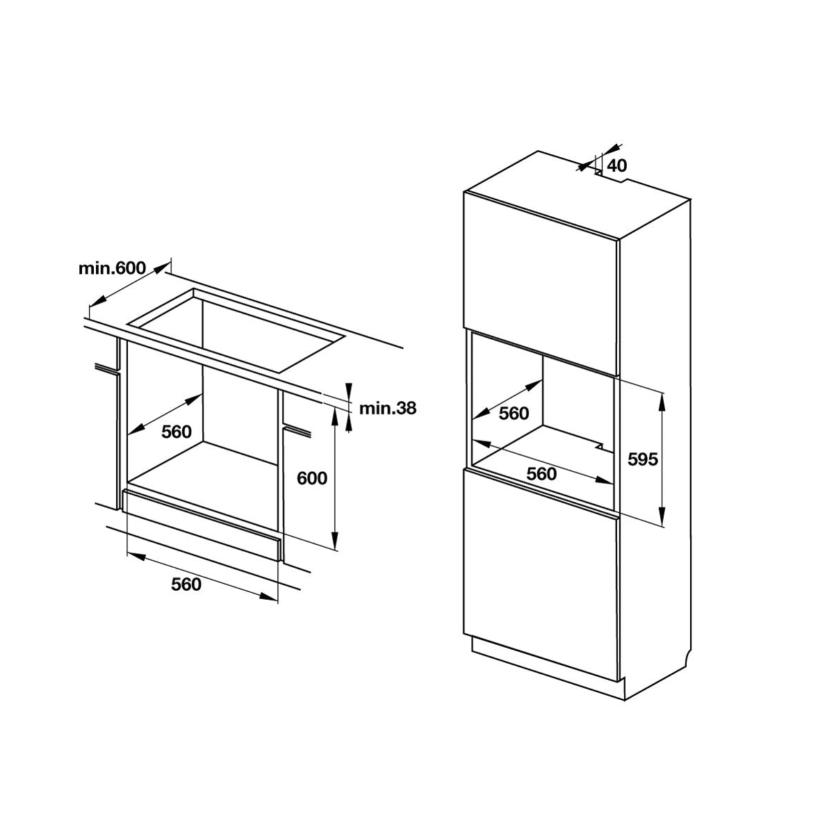 Lò Nướng Âm Tủ Hafele HO-K60B