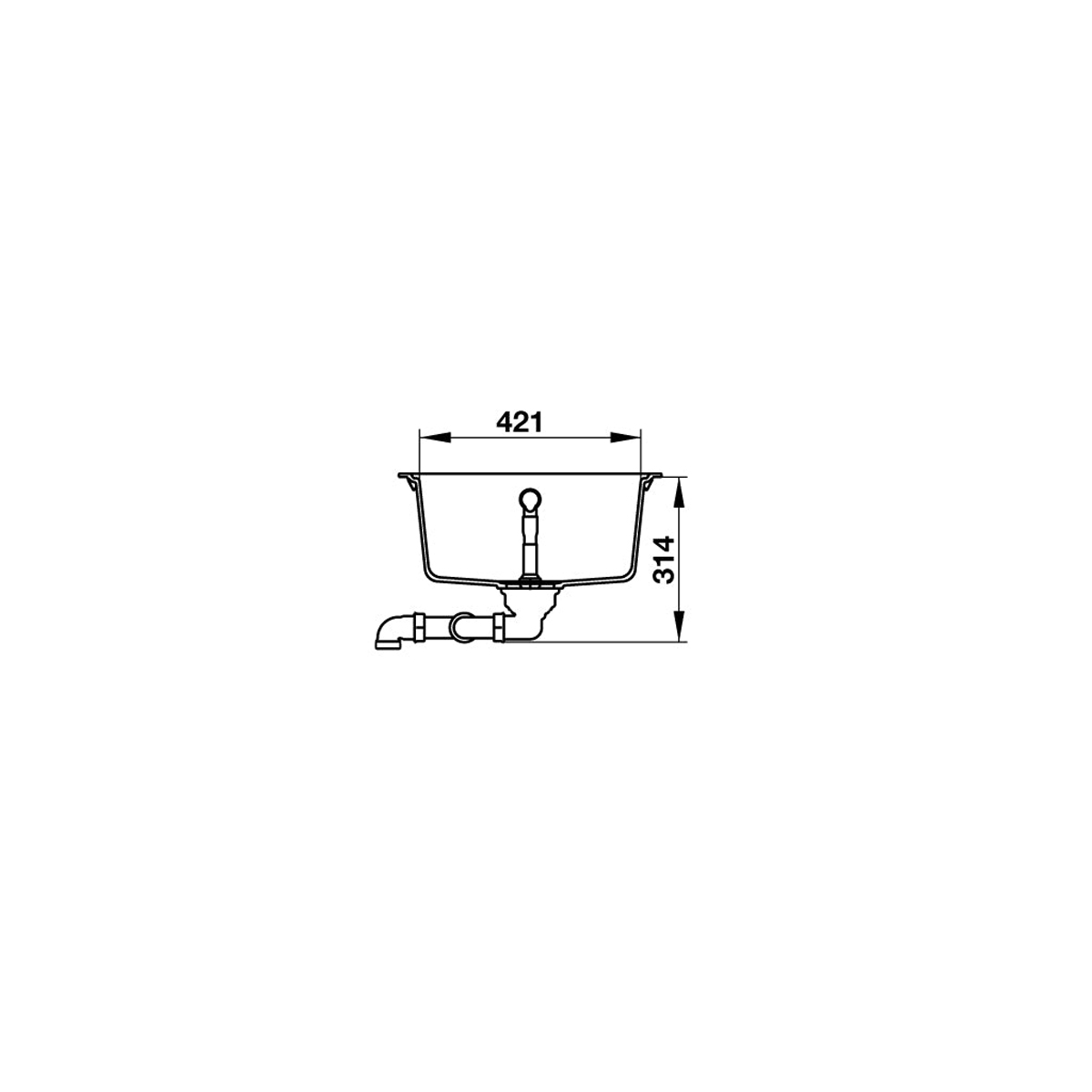 Chậu Đá Granstone Màu Đen Hafele HS19-GEN2R90
