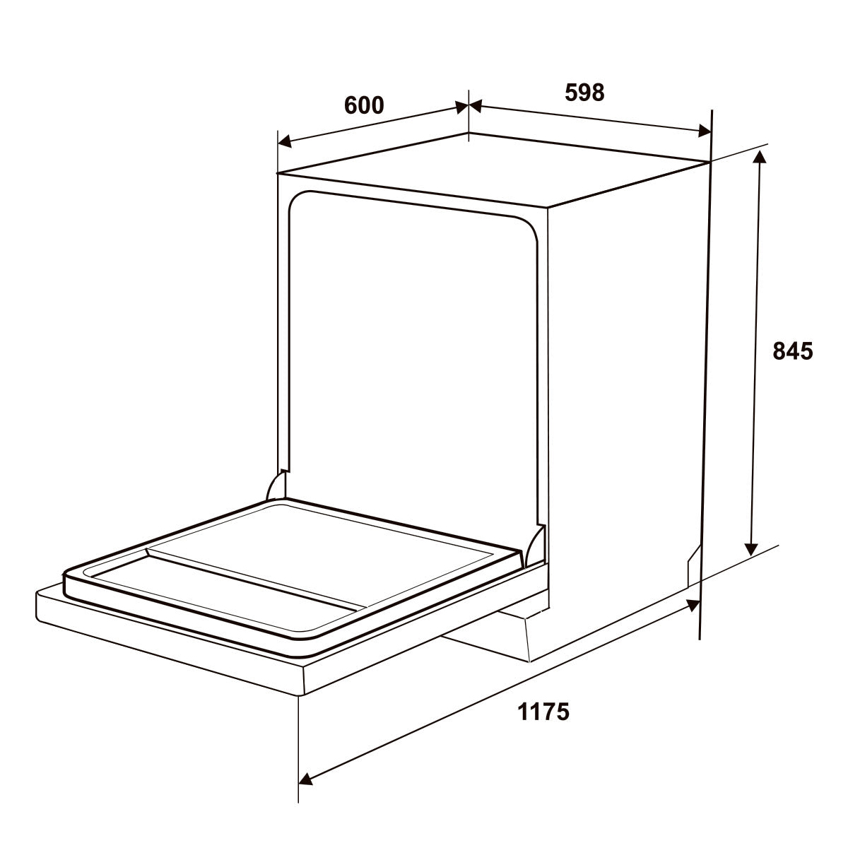 Máy Rửa Chén Bát Độc Lập Hafele HDW-F601G