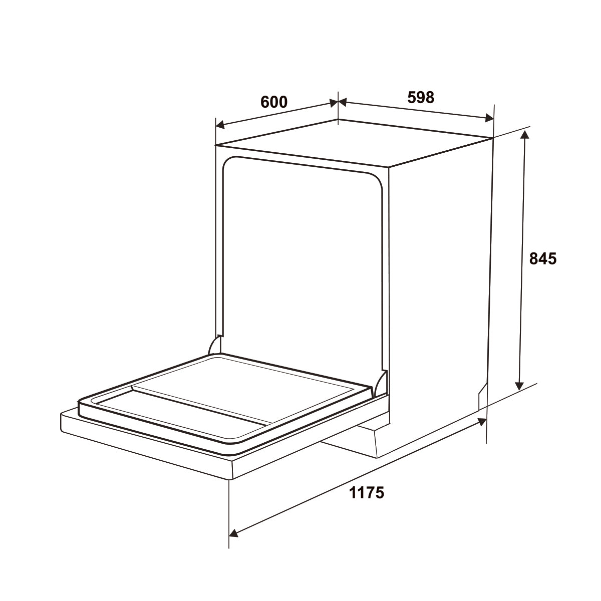 Máy Rửa Chén Bát Độc Lập Hafele HDW-F6072B