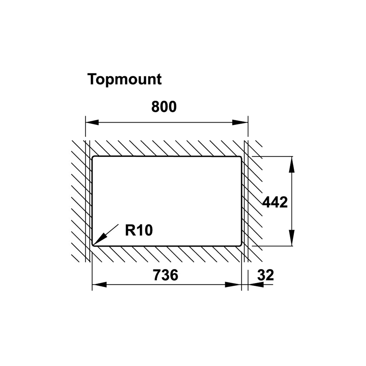 Chậu Đá Granstone Màu Đen Hafele HS20-GEN1S80