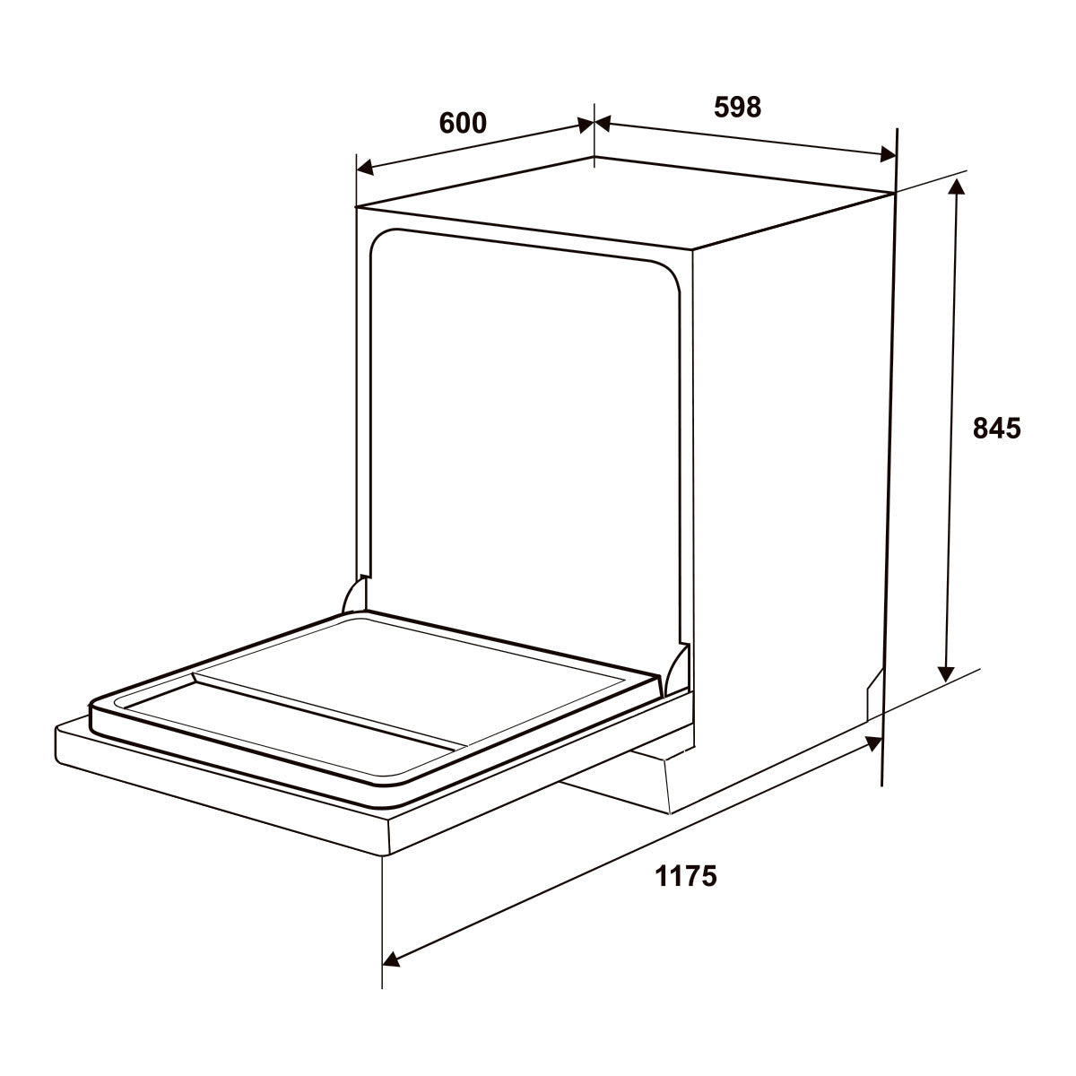 Máy Rửa Chén Bát Độc Lập Hafele HDW-F6031G