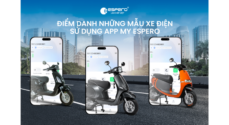 NHỮNG MẪU XE ĐIỆN ĐẦU TIÊN CÓ THỂ KẾT NỐI VỚI ỨNG DỤNG MY ESPERO
