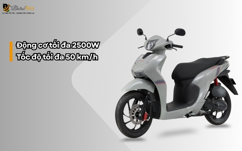 xe Espero Velia E động cơ tối đa 2500W đi khỏe, mạnh mẽ