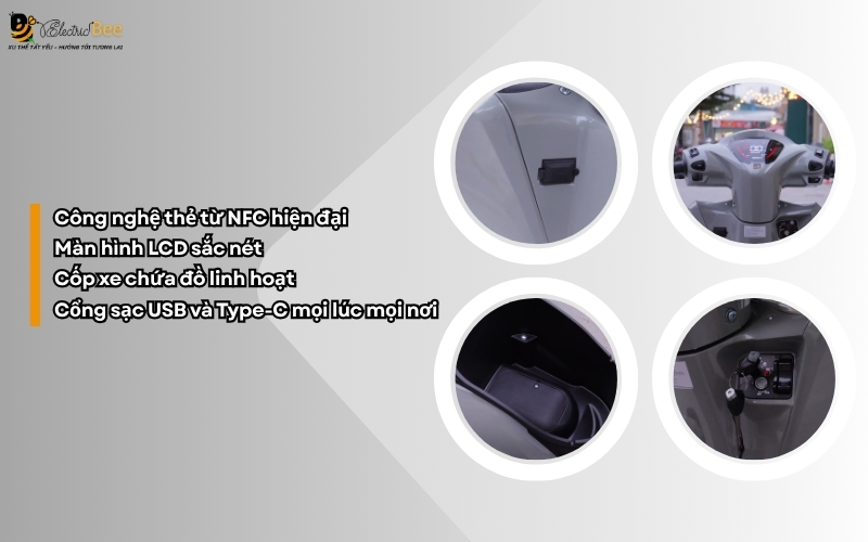 Xe điện Espero Velia E tiện ích thông minh, tiện nghi sử dụng hằng ngày