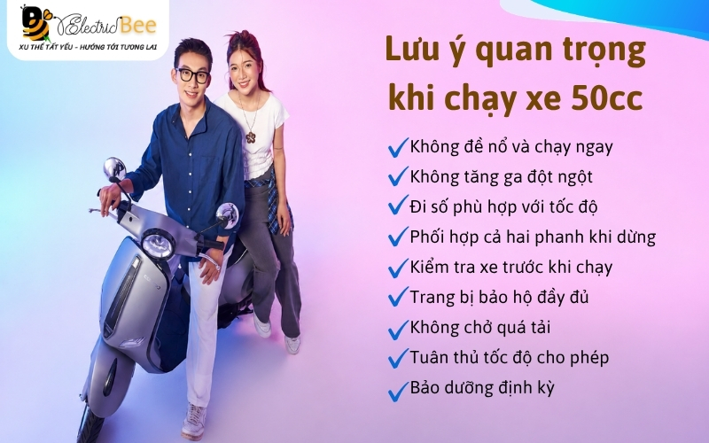 Những lưu ý quan trọng giúp chạy xe 50cc an toàn
