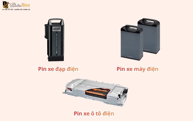 Pin xe điện khác nhau tùy theo từng loại phương tiện sử dụng 