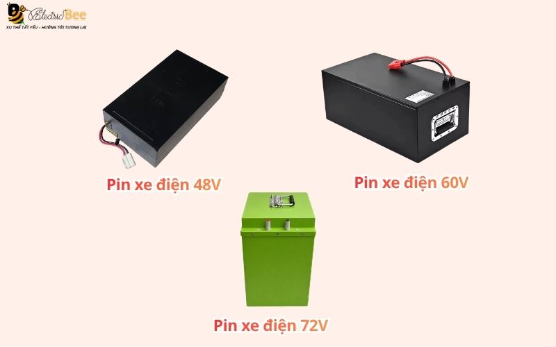 Pin xe điện theo điện áp 48V, 60V và 72V