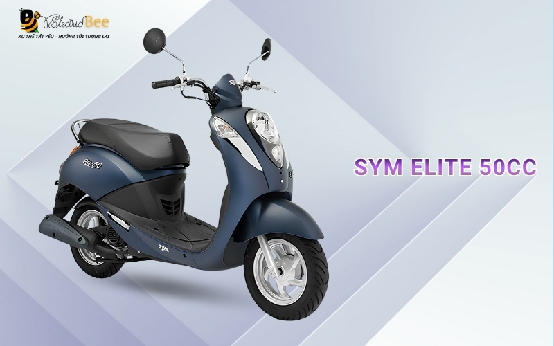 Xe ga 50cc cho học sinh Sym Elite 50cc tích hợp bình xăng bên ngoài dễ dùng