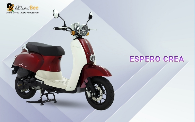 Xe ga Espero Crea có chiều cao yên và trọng lượng vừa phải