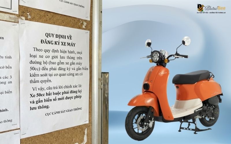 Xe 50cc có cần biển số không?