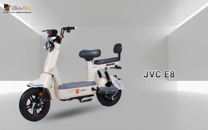 Xe đạp điện JVC E8 trang bị thêm tựa lưng êm ái