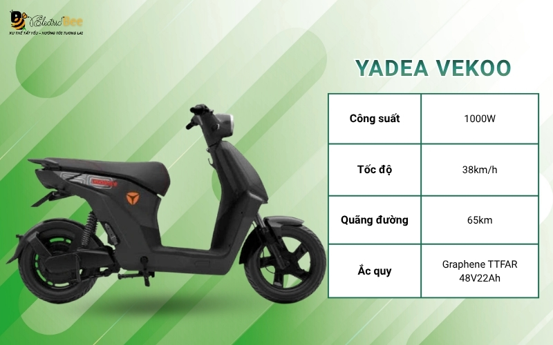 Xe đạp điện YADEA Vekoo trang bị yên hai tầng vươn cao, êm ái