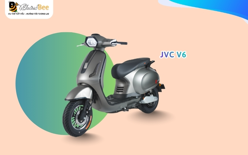 Xe máy điện JVC V6 có khung xe chắc chắn dành cho nam